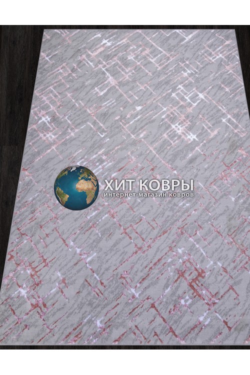 Российский ковер Liman 164 Серый-розовый